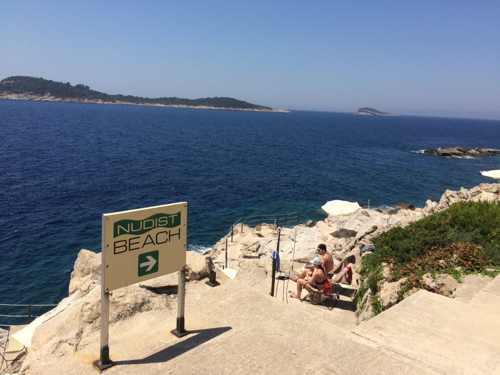 Nudist beaches in the Dubrovnik Riviera in Croatia