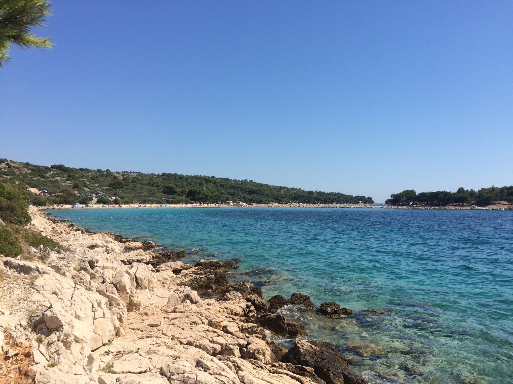 Nudism in Podvrske, Murter, Croatia