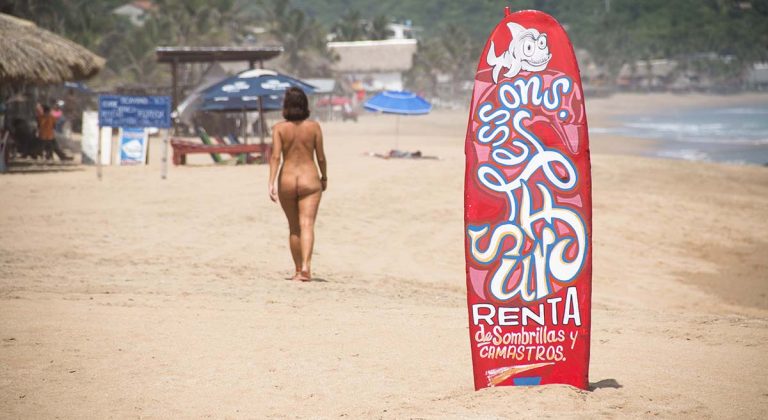 The clothing optional beach in Zipolite, Oaxaca, Mexico is perfect for all nudists and naturists