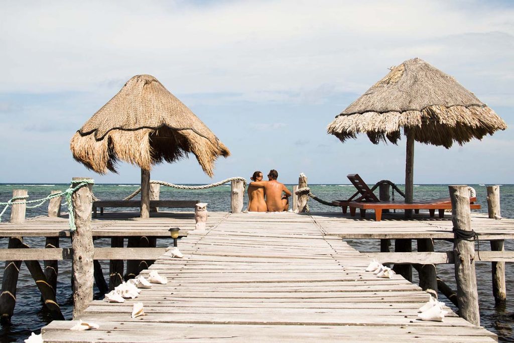 Nudist hotel Playa Sonrisa in Xcalak, Mexico