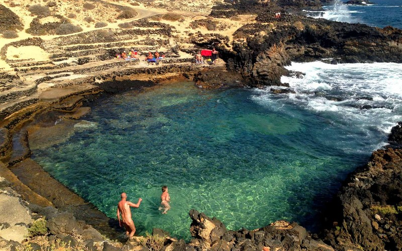 Charco del Palo on Lanzarote, Spain