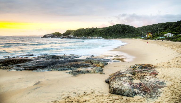 Praia do Pinho nude beach and naturist camping near Florianopolis, Brazil