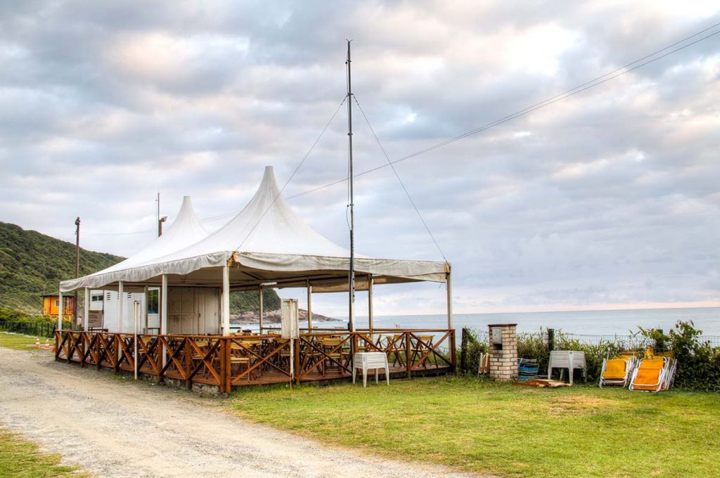 Praia do Pinho nude beach and naturist camping near Florianopolis, Brazil