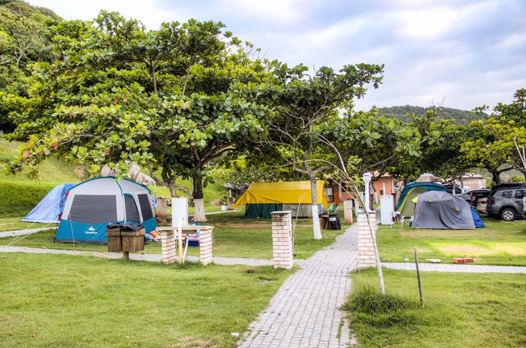 Praia do Pinho nude beach and naturist camping near Florianopolis, Brazil