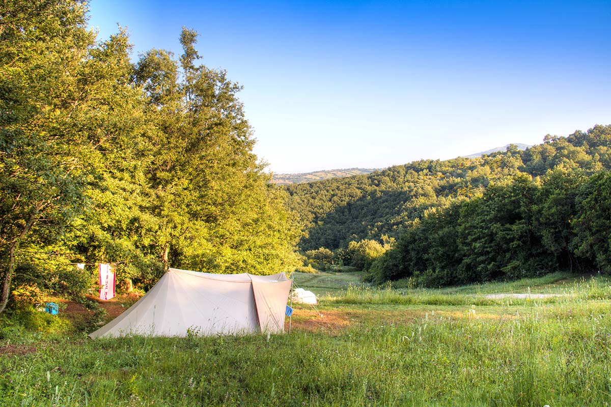 Sasso Corbo naturist camping in Tuscany, Italy