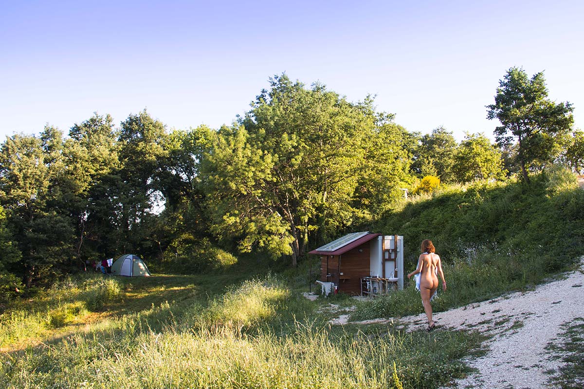 Sasso Corbo naturist camping in Tuscany, Italy