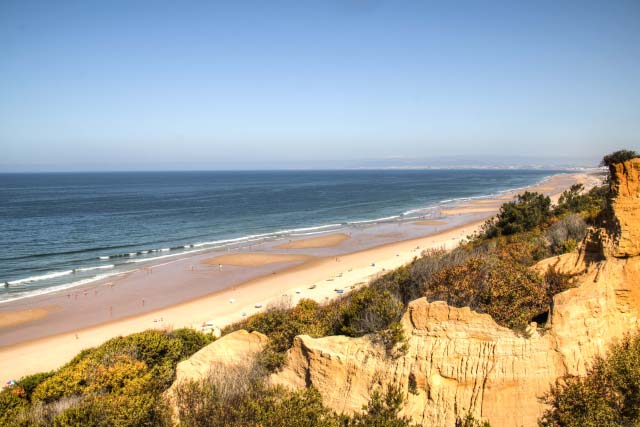 Praia da Adiça in Lisbon, Portugal