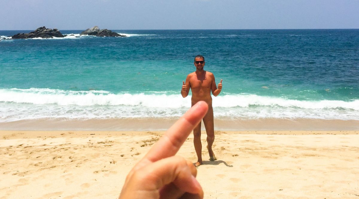 nudist beach sleeping 