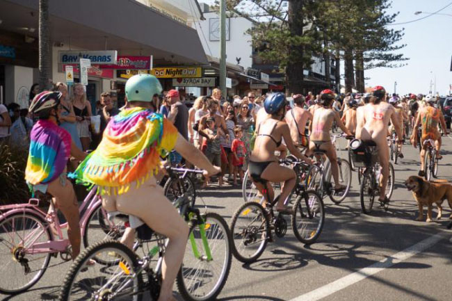 World Naked Bike Ride- Byron Bay