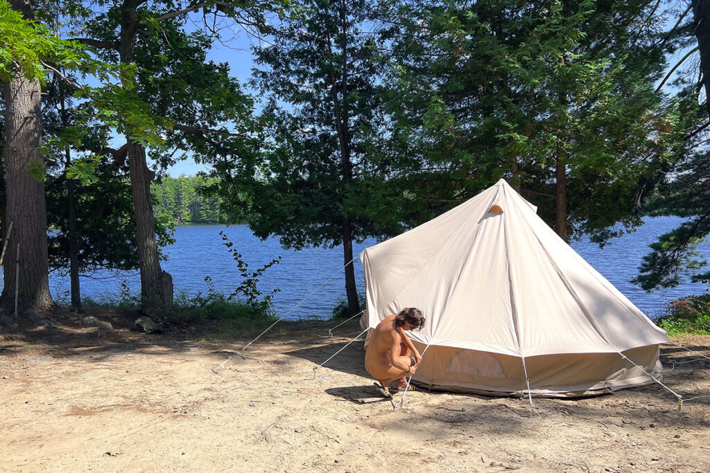 Naked in a Tent in Canada